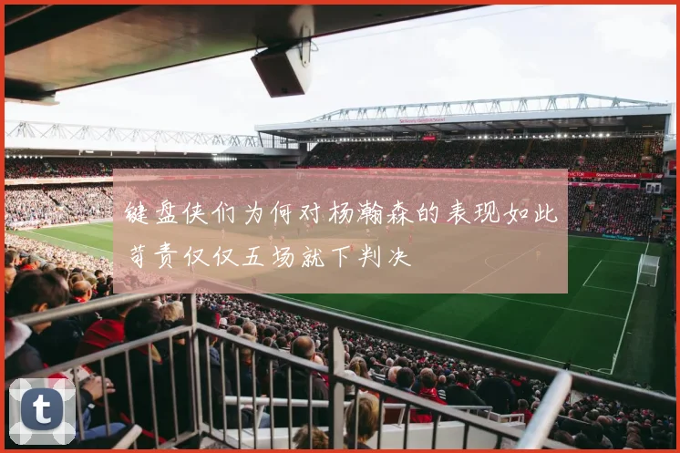 键盘侠们为何对杨瀚森的表现如此苛责仅仅五场就下判决